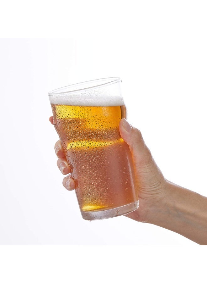 DubaiCrystal Beer Pint Glasses Set of 4. Large Beer Pint Glass Capacity in a Traditional Pub Drinking Glasses Design. Oversized Beer Glasses Set for Guinness, Stout, and Big Craft Beer Glasses - Image 4